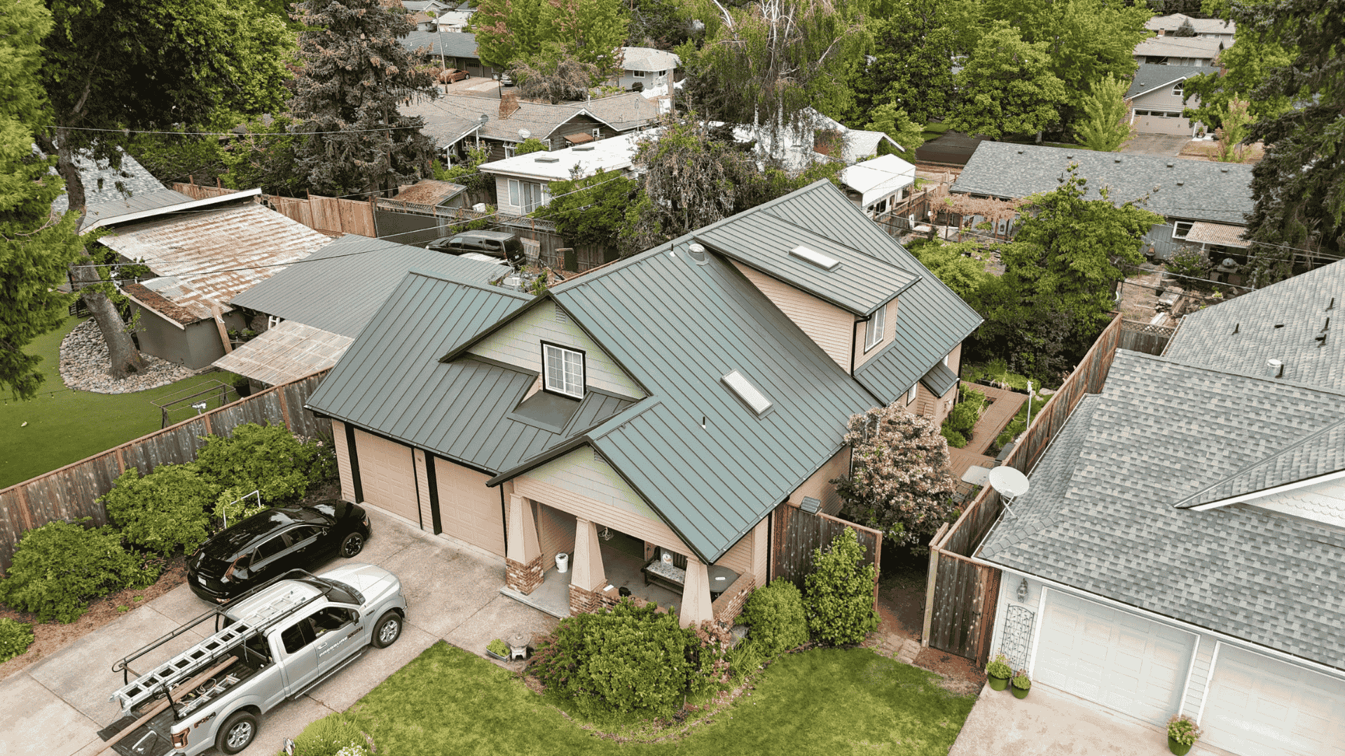 Residential roofing installation on Springfield Oregon home by Pressure Point Roofing Eugene